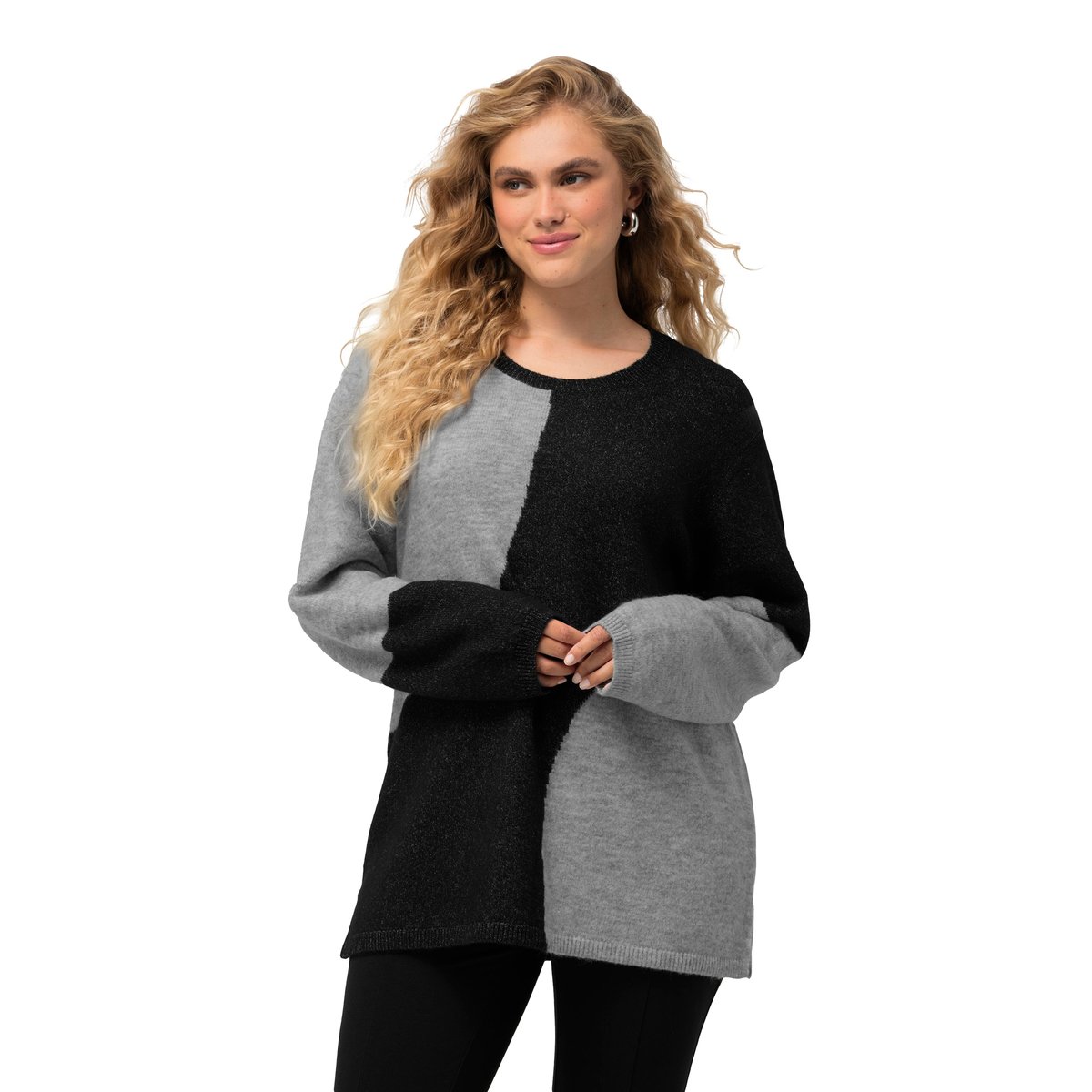 Pull à col rond et manches longues noir, ULLA POPKEN