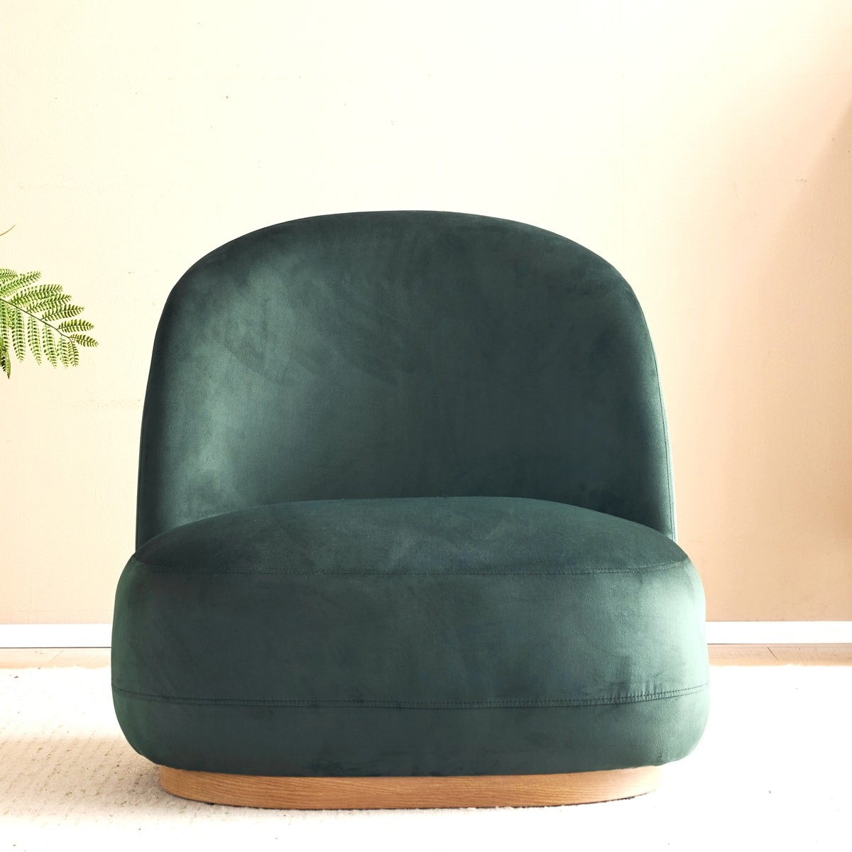 Fauteuil en velours - COLETTE vert, HOMIFAB