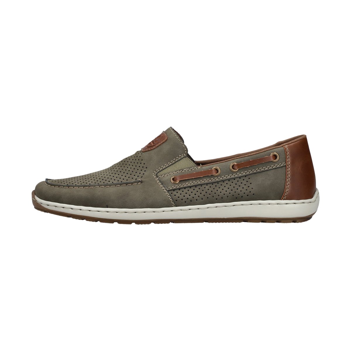Mocassin Cuir Morelia vert, RIEKER
