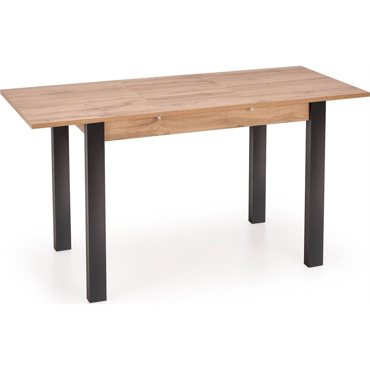 Table extensible style industriel LOREZ chêne wotan et noir, RECOLLECTION
