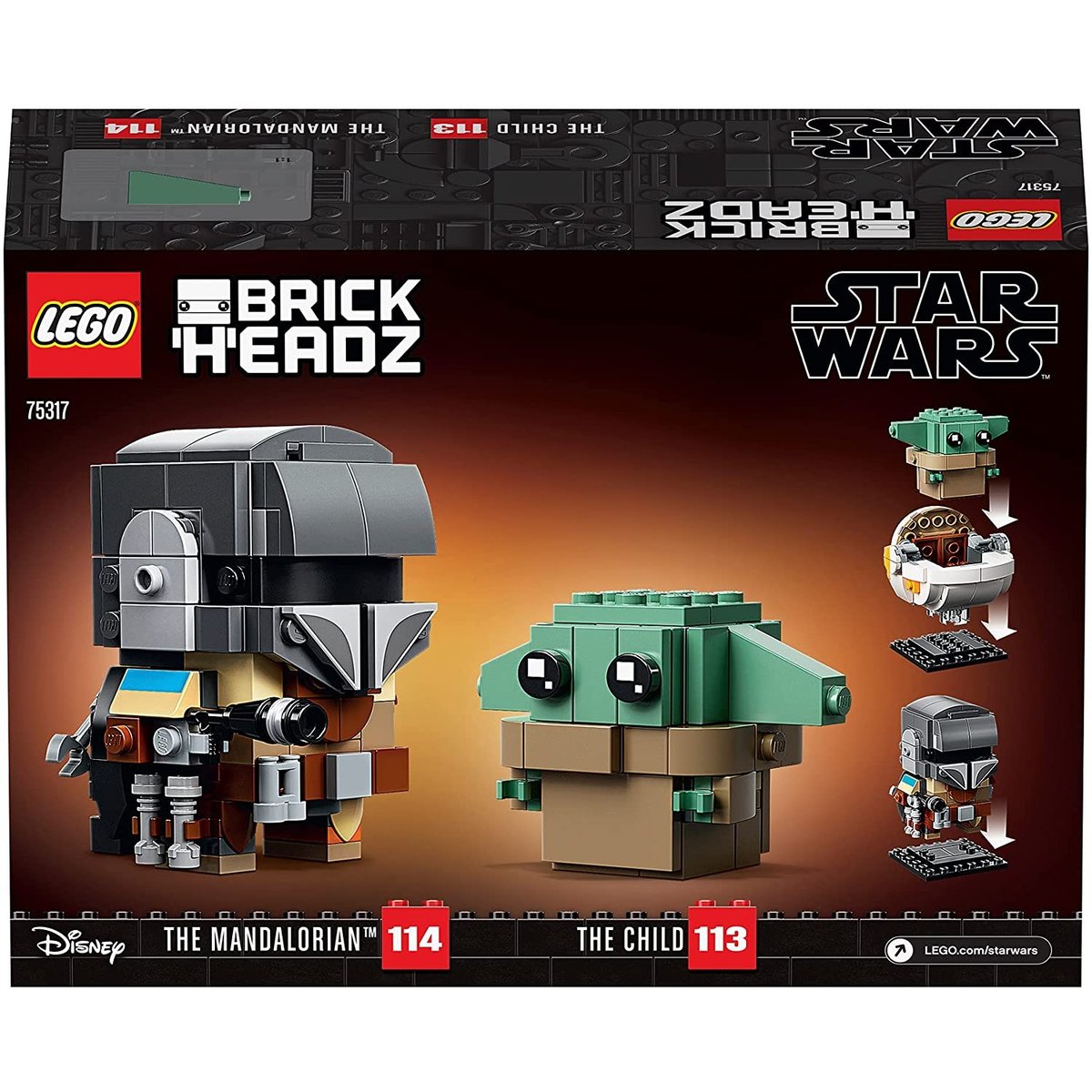 Lego® Brickheadz™ Star Wars™ 75317 Le Mandalorien Et L'enfant - Lego® multicolore, LEGO