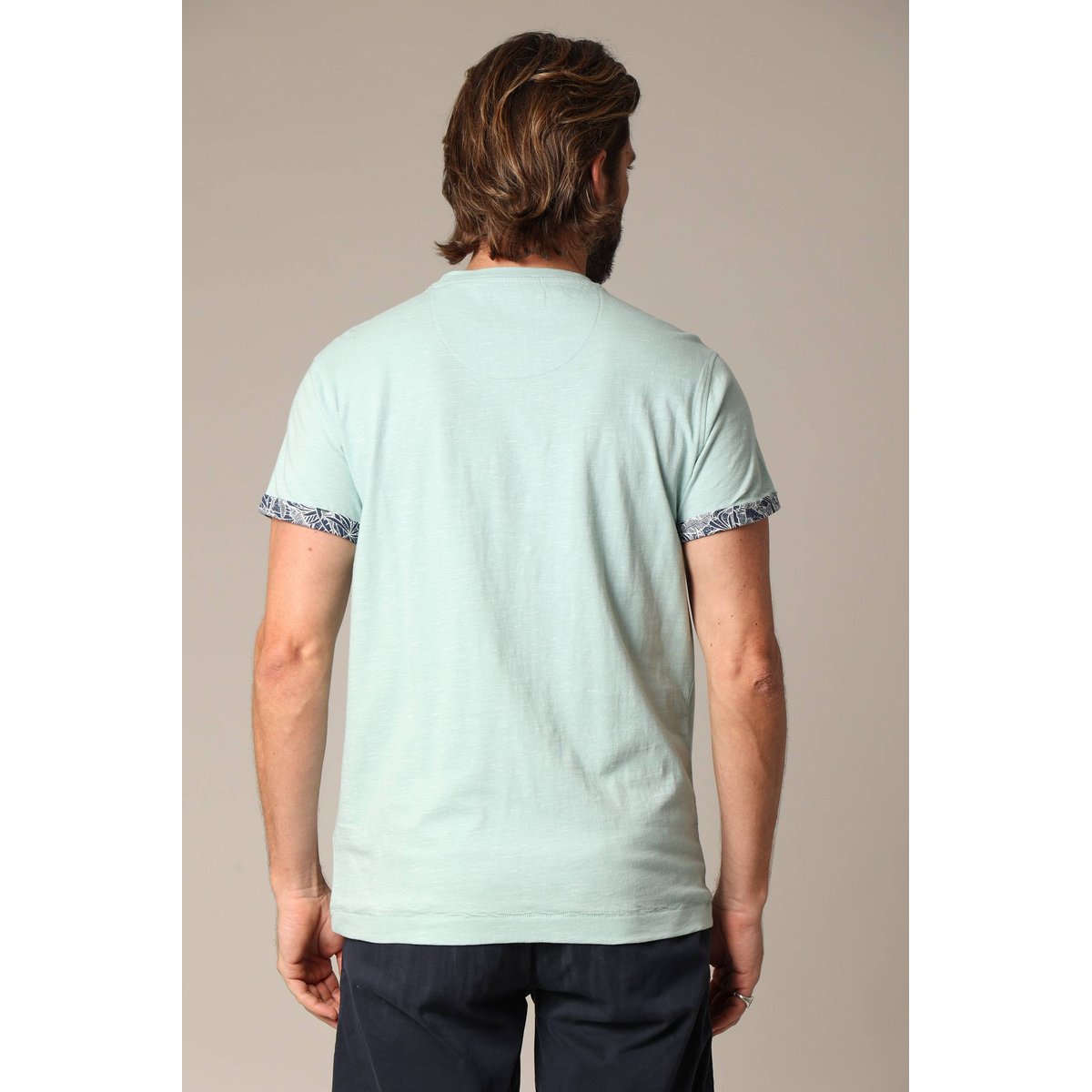 T-shirt en coton et col rond SHAMAR artic, DEELUXE
