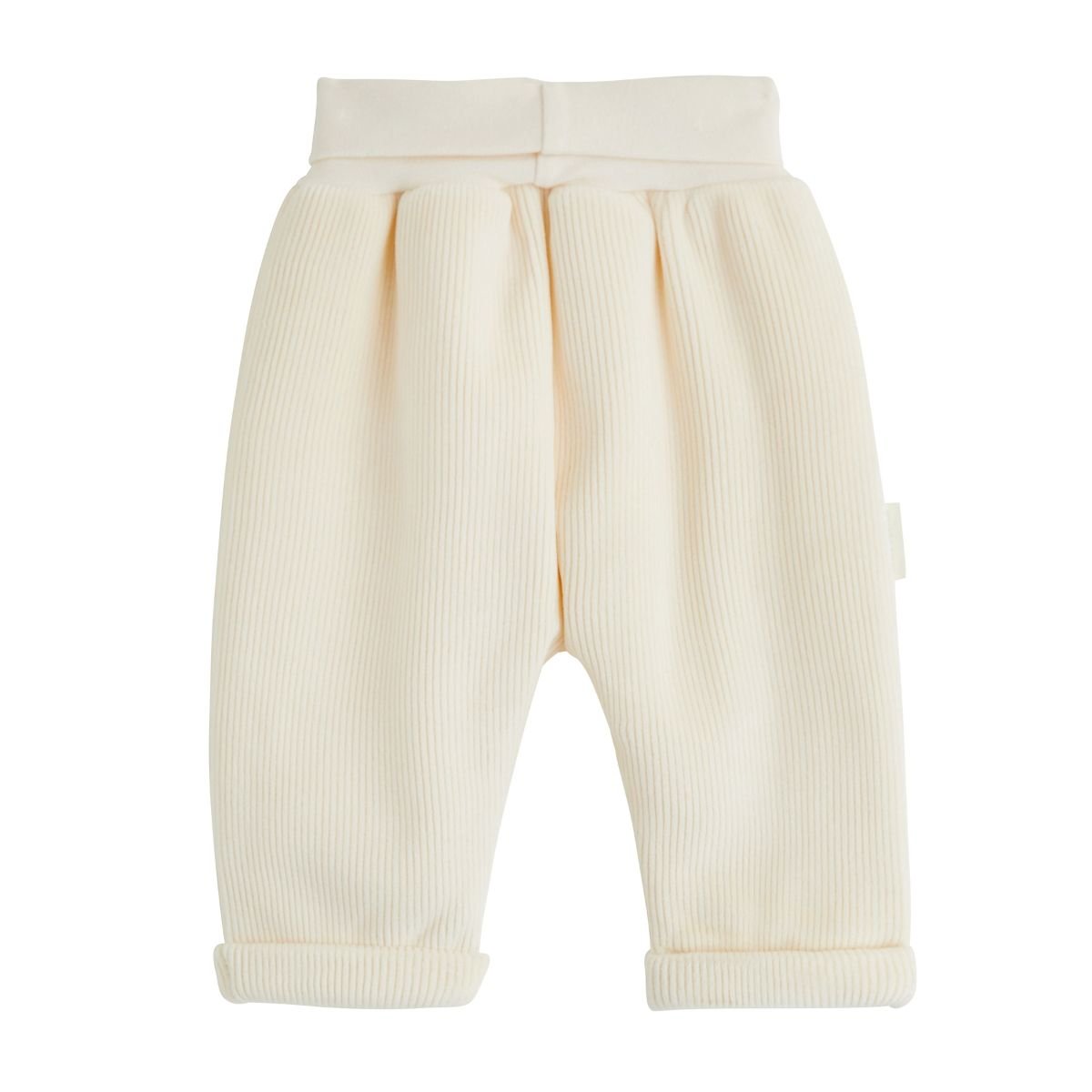 Ensemble bébé gilet croisé et pantalon en velours Flocon ecru, PETIT BEGUIN