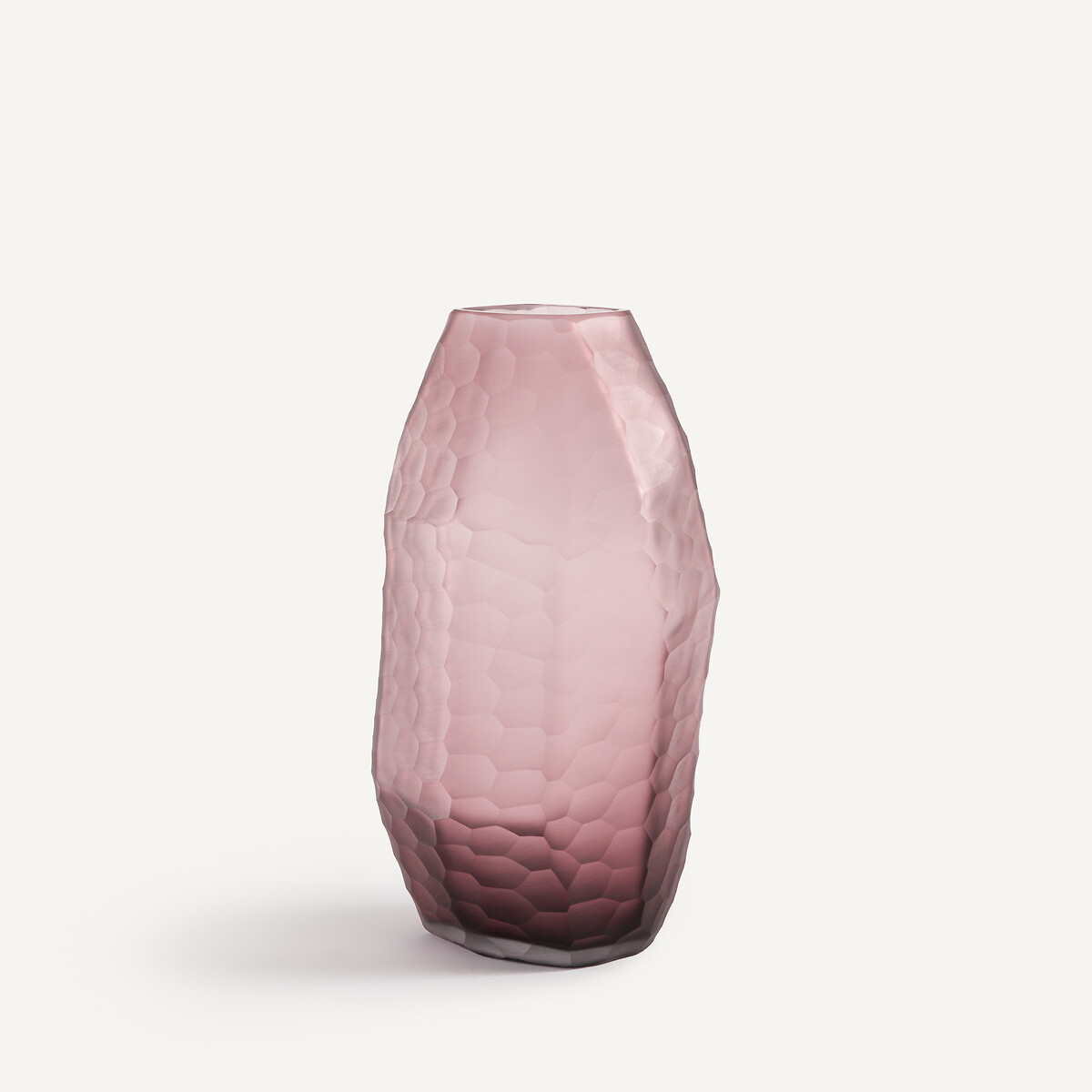 Vase en verre dépoli lie de vin, Zenka lie de vin, AM.PM