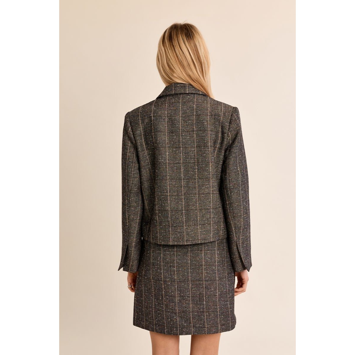 Blazer droit en lainage noir, MOLLY BRACKEN