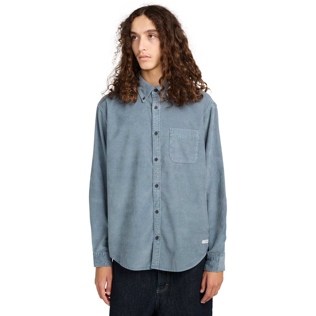 Chemise en velours côtelé BUTTON DOWN REGULAR CORDUROY bleu blue mirage, ELEMENT