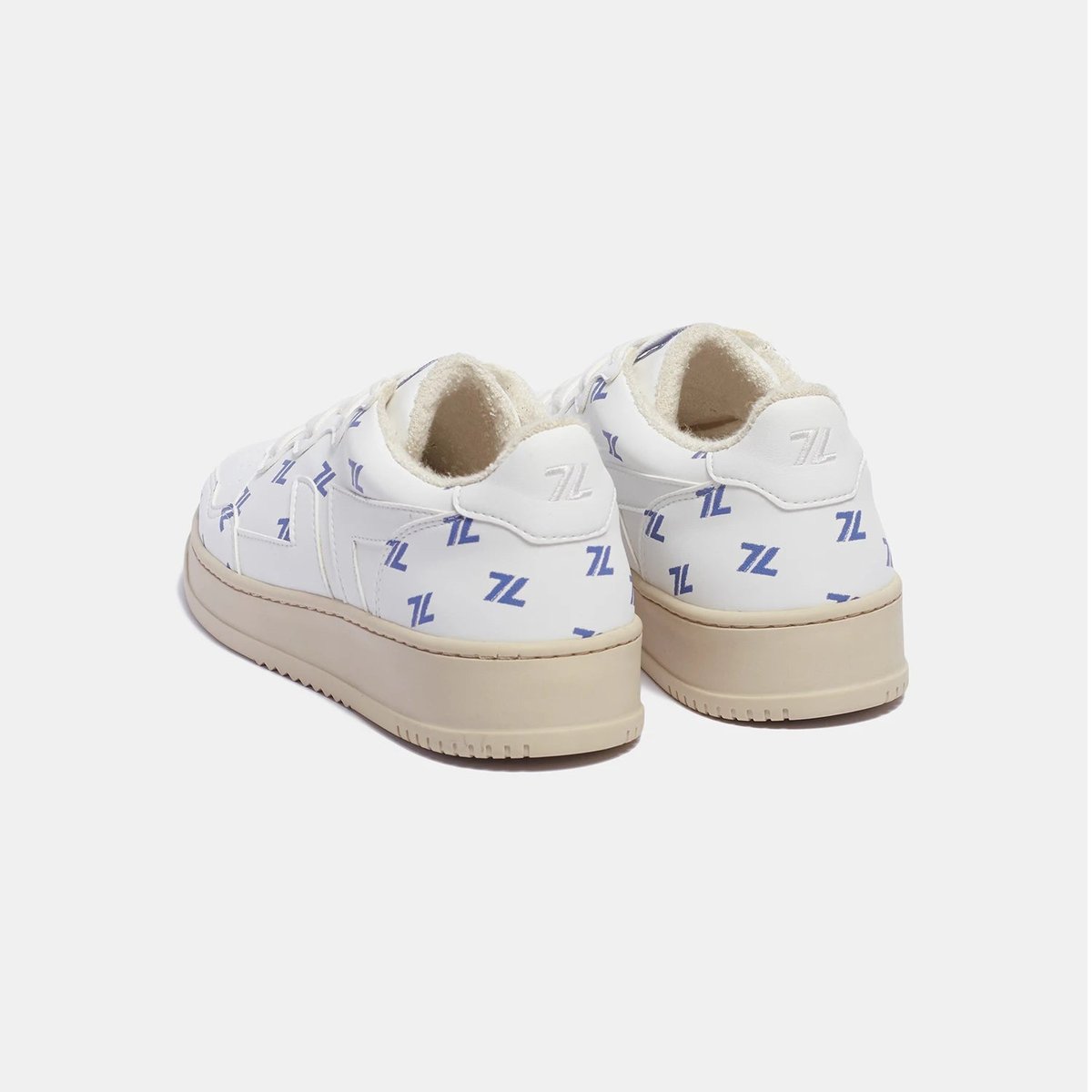 Baskets basses, Bêta 3Y bleu cobalt - beige - blanc, ZETA