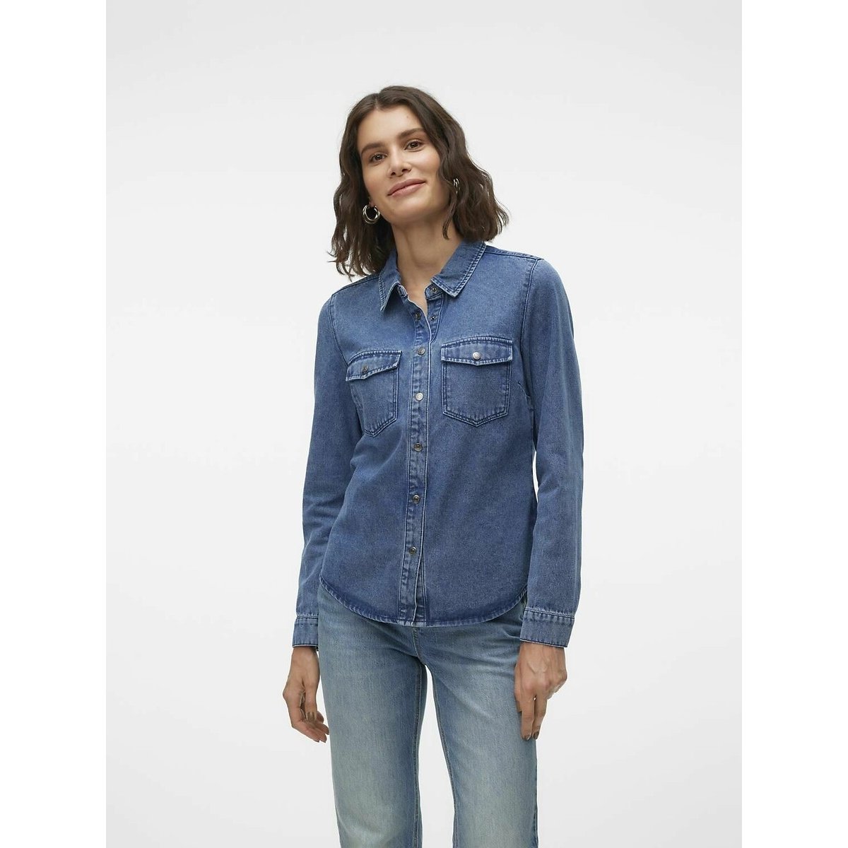 Jeanshemd medium blue , VERO MODA