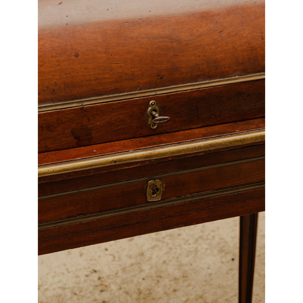 Secrétaire en bois et marbre Honoré N°234 - Bon état bois foncé, DEBONGOUT