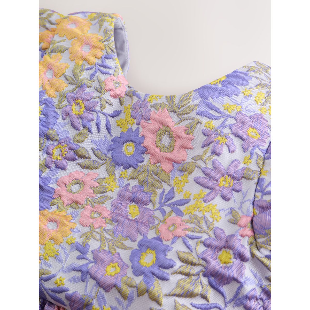 Robe de bal en jacquard violet à fleurs, NEXT