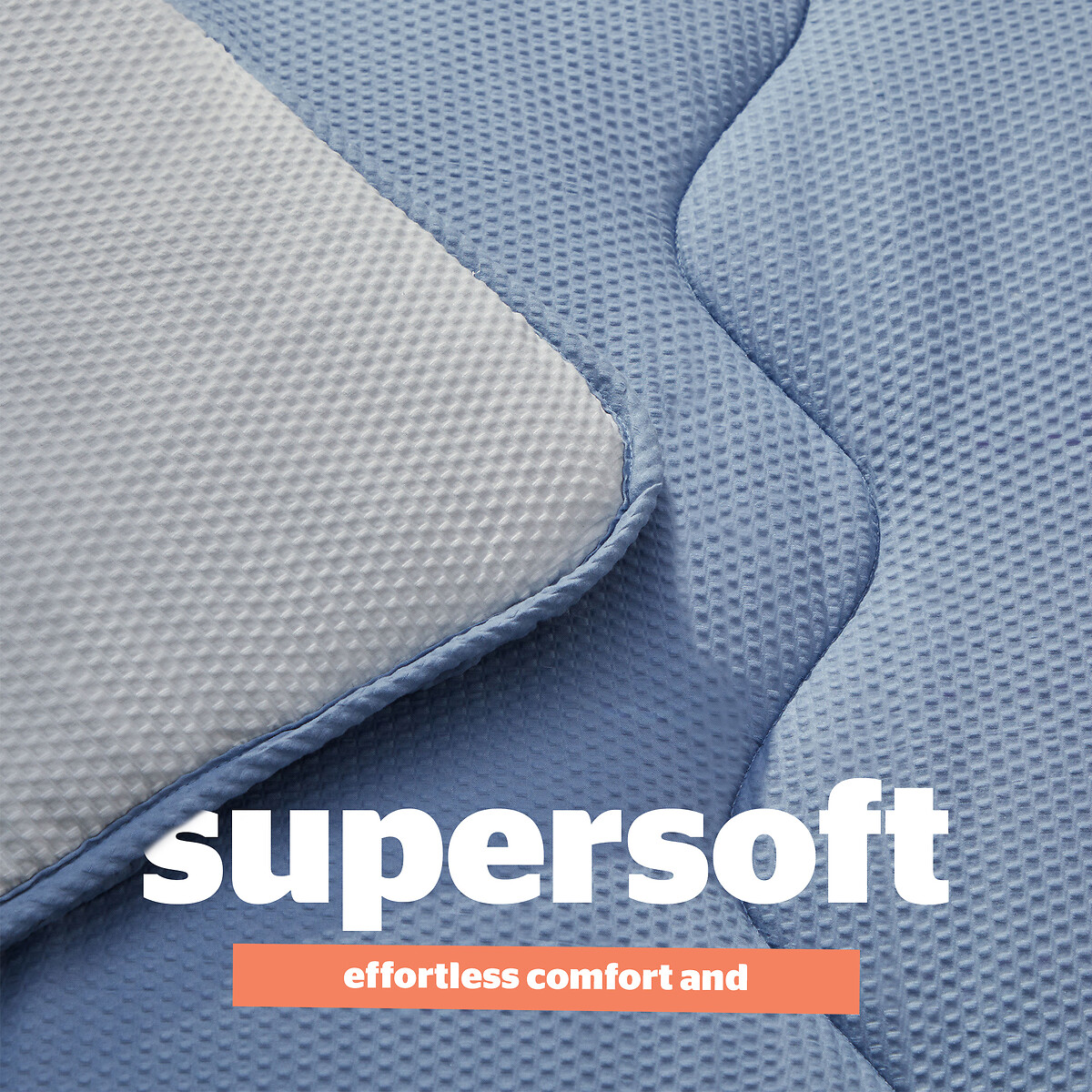 Seersucker Coverless 10.5 Tog Duvet and Pillowcase Set grey/blue, SILENTNIGHT