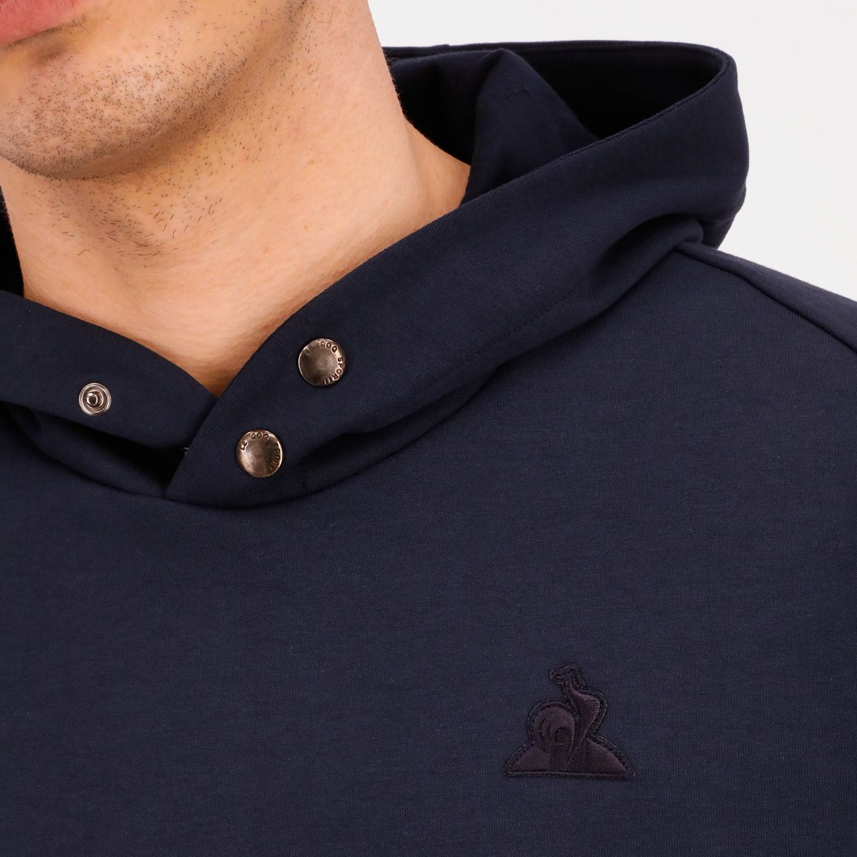 Sweat à capuche Ton sur ton bleu, LE COQ SPORTIF