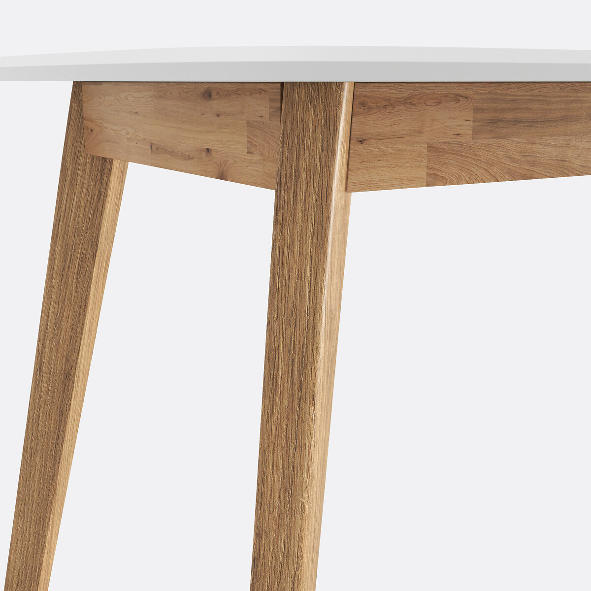 Jimi Solid Oak and Lacquer 6 Seater Dining Table white, LA REDOUTE INTERIEURS