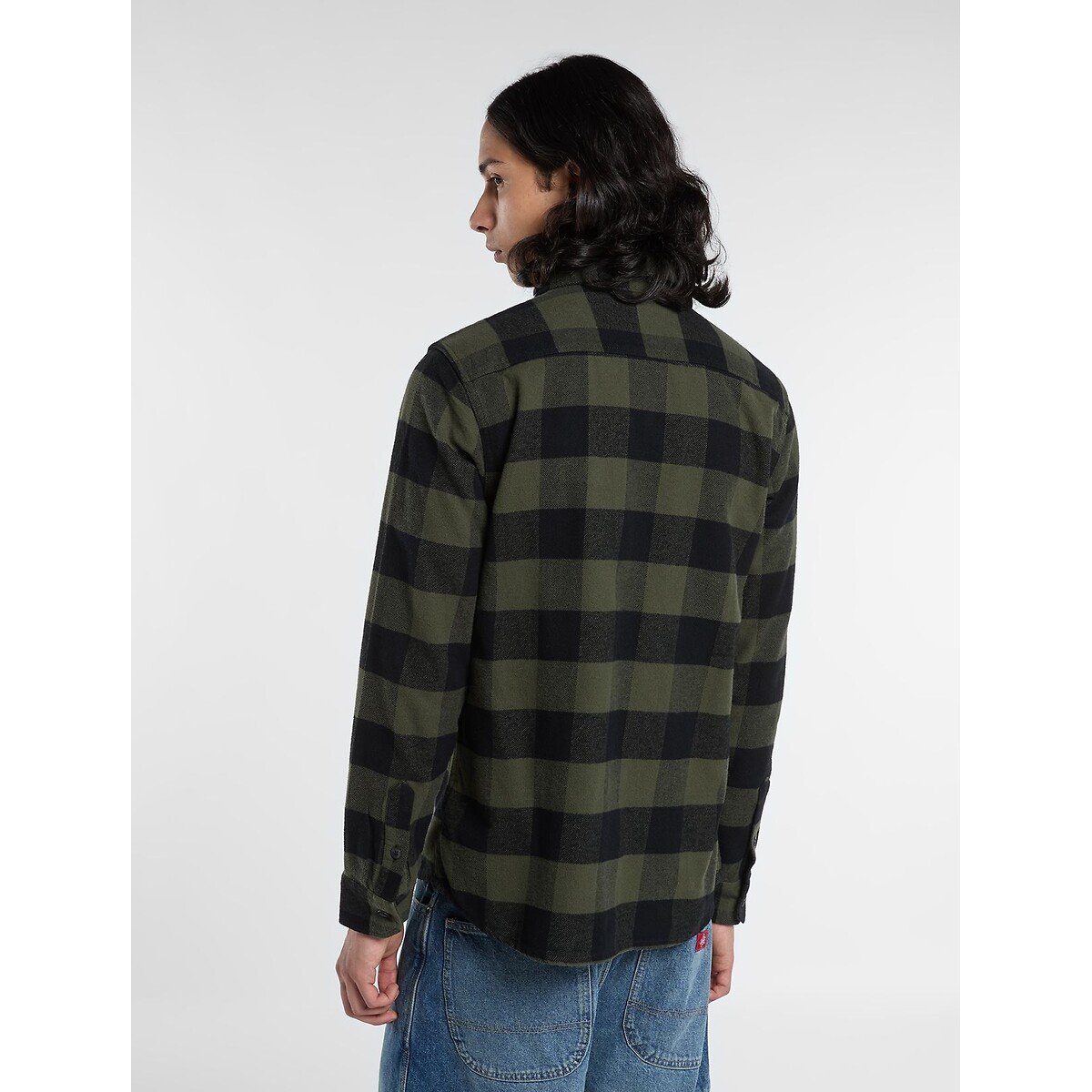 Chemise manches longues, unisexe, SACRAMENTO noir/kaki, DICKIES