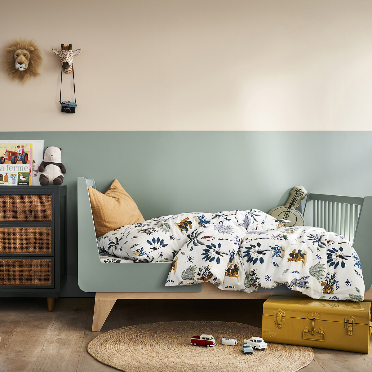 Little Jungle Organic Cotton Duvet Cover printed, LA REDOUTE INTERIEURS