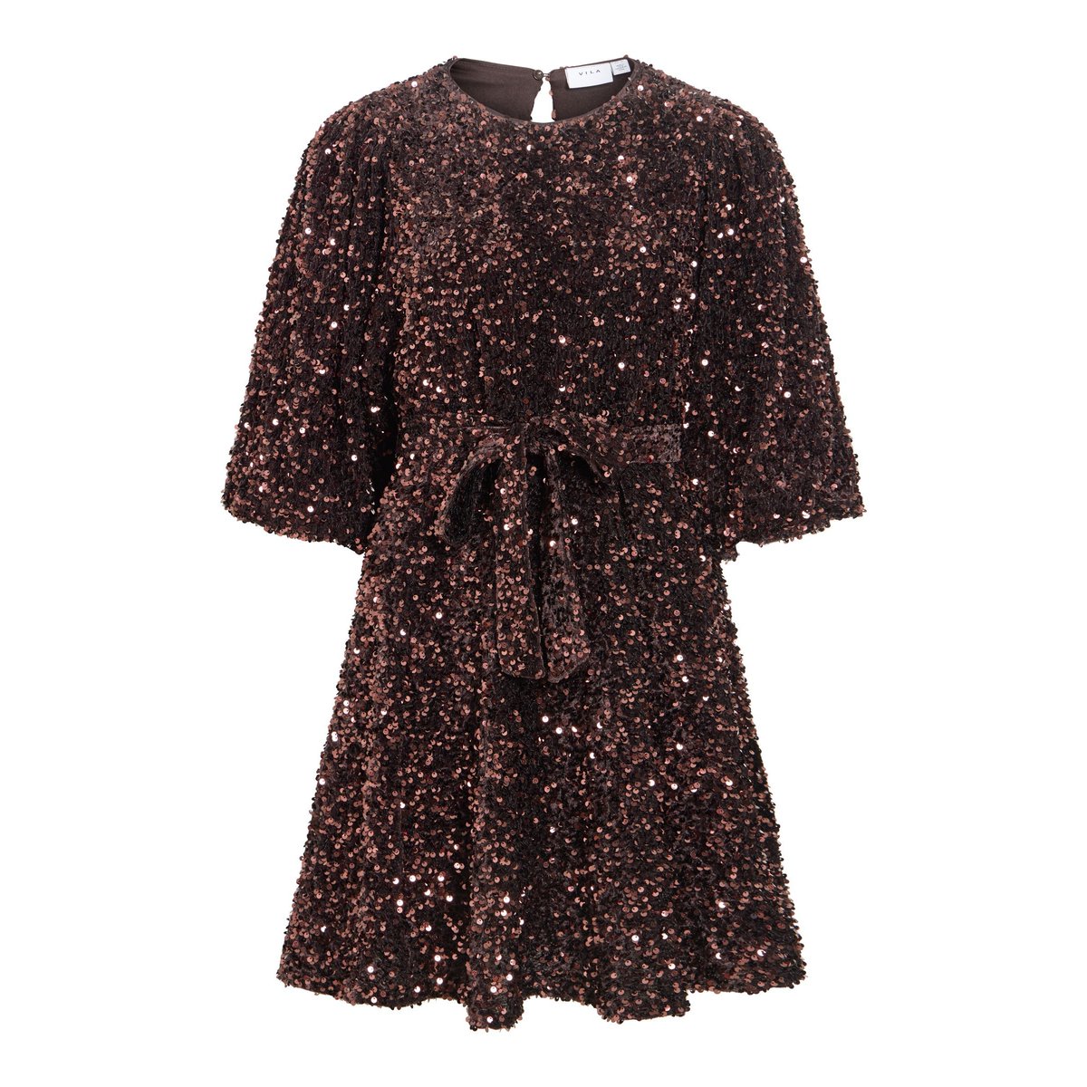 Robe Courte marron - coffee bean1, VILA