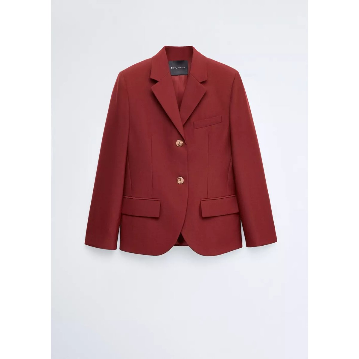 Blazer costume laine lie de vin, MANGO