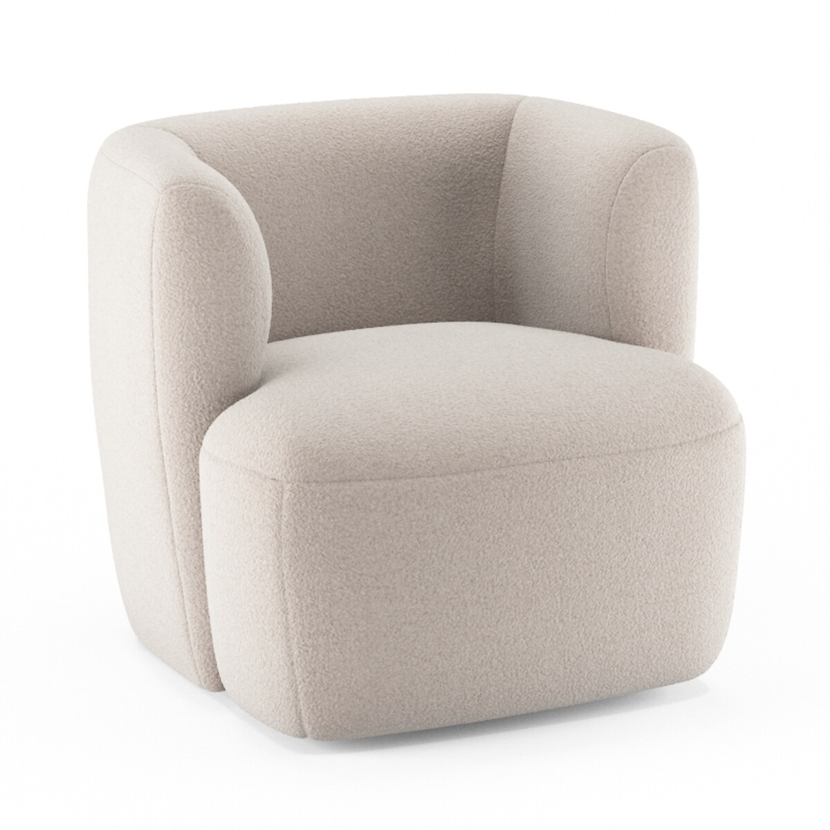 Fauteuil boucletteépaisse Nidou ecru, LA REDOUTE INTERIEURS