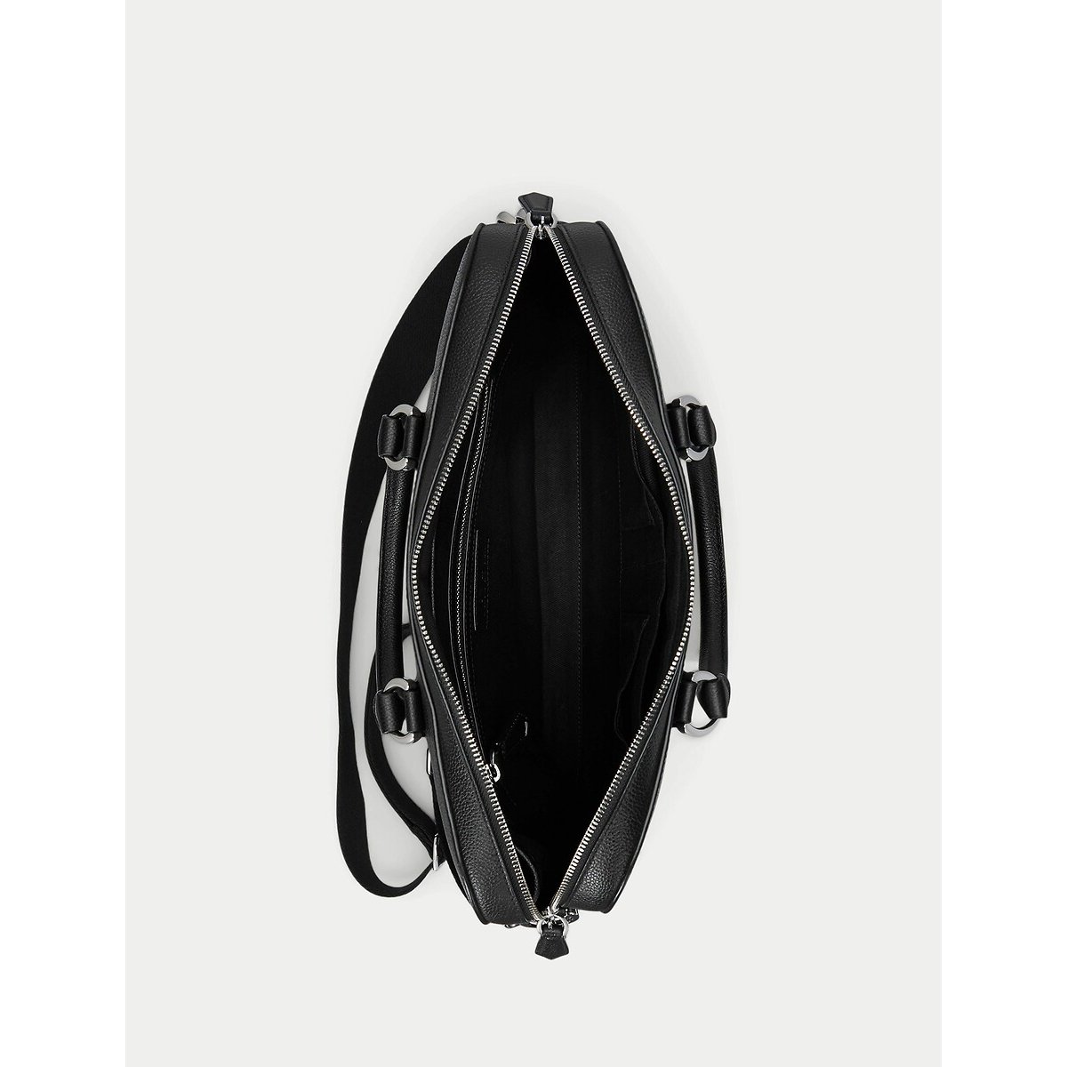 Borsa in pelle chagrin nero , POLO RALPH LAUREN