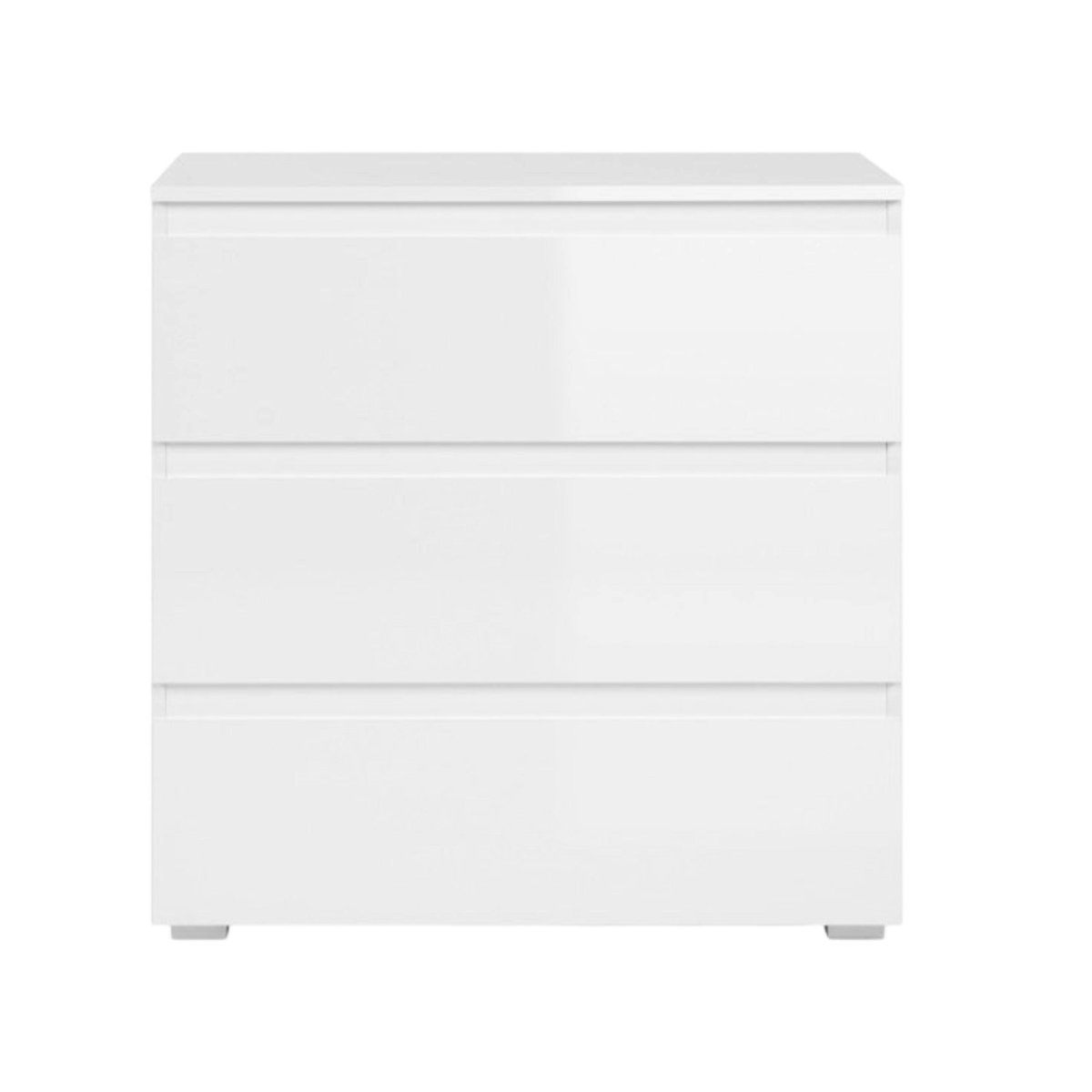 Commode moderne blanche 3 tiroirs ALVA blanc, PIER IMPORT
