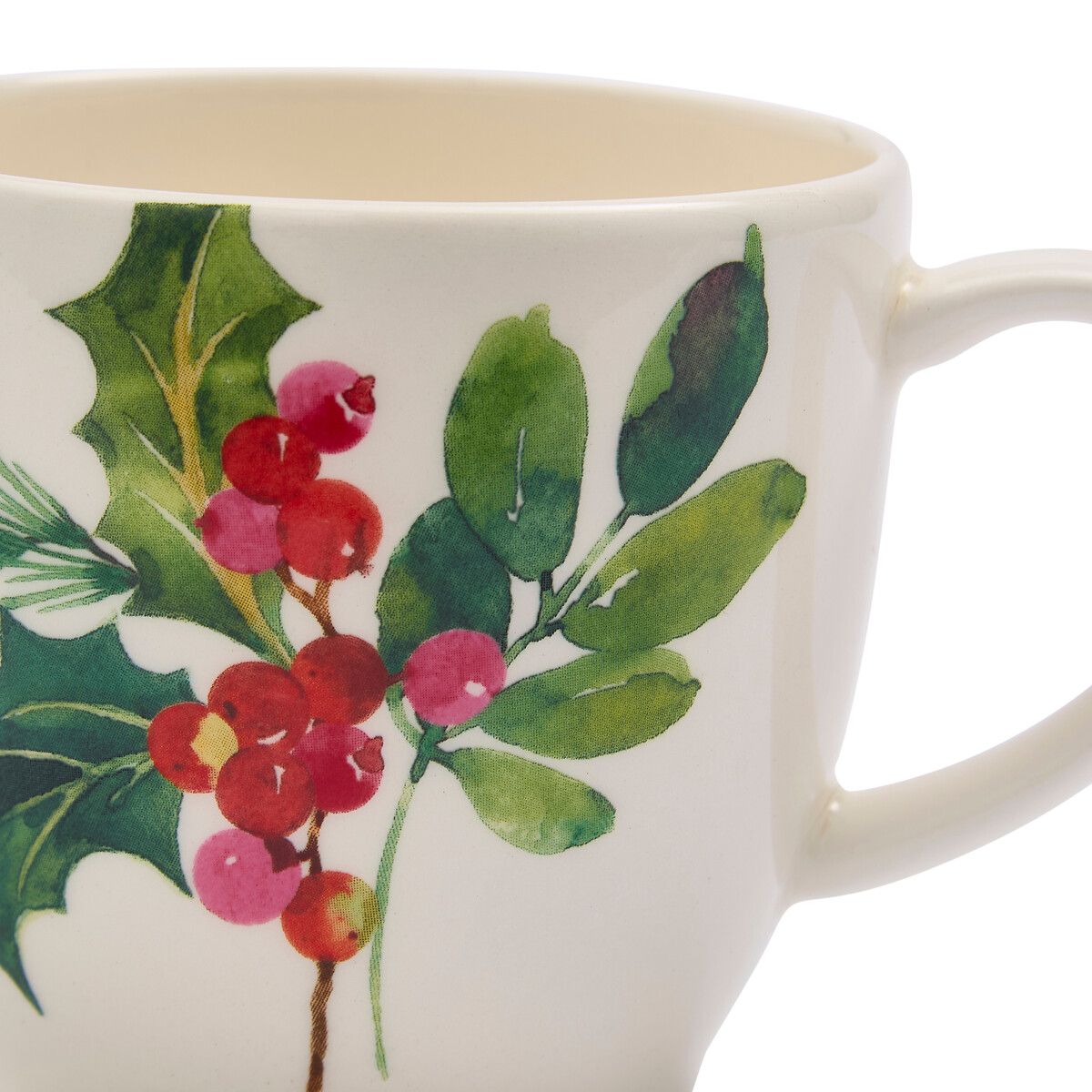 Set of 4 Botanic Garden Christmas Holly & Berries Latte Mugs multi-coloured, PORTMEIRION