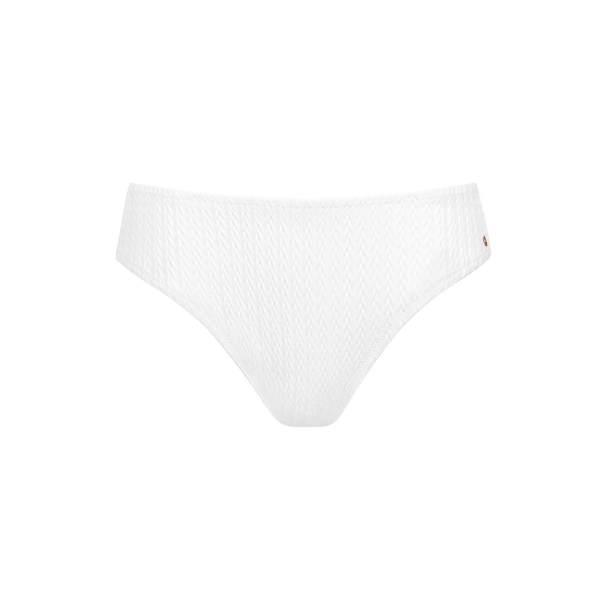 Bas maillot slip de bain taille haute Sardinia blanc, LISCA