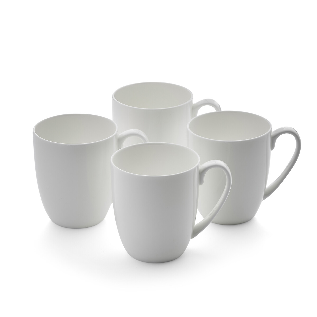 Set of 4 Serendipity Barrel Shape Mugs white, ROYAL WORCESTER