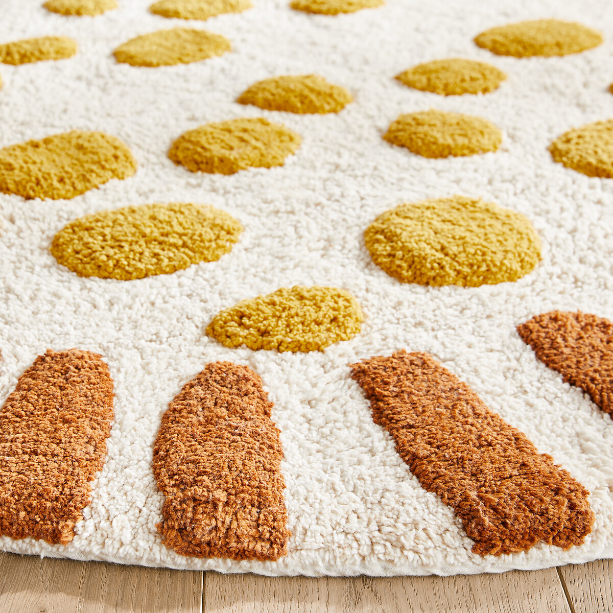 Tapis enfant rond coton biologique, Aarav multicolore, AM.PM
