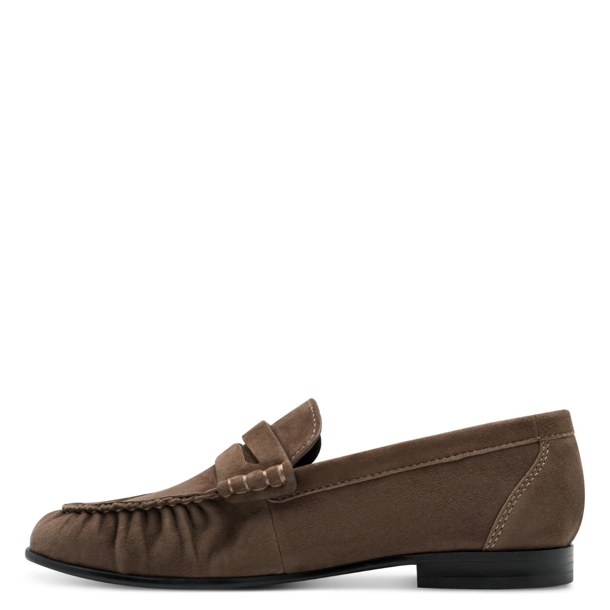 Slipper en cuir marron, TAMARIS