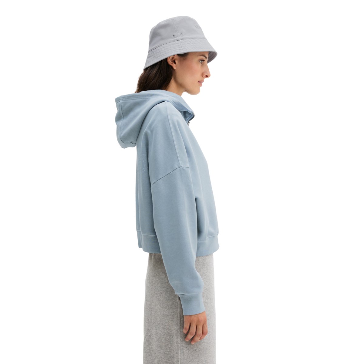 Sweat-shirt à logo relaxed avec du coton recyclé gris, MARC O'POLO