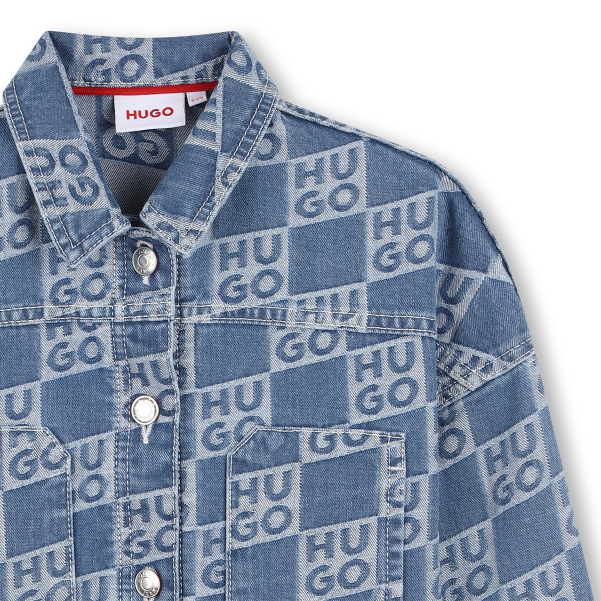 Veste en jean dble stone+brossage, HUGO KIDSWEAR