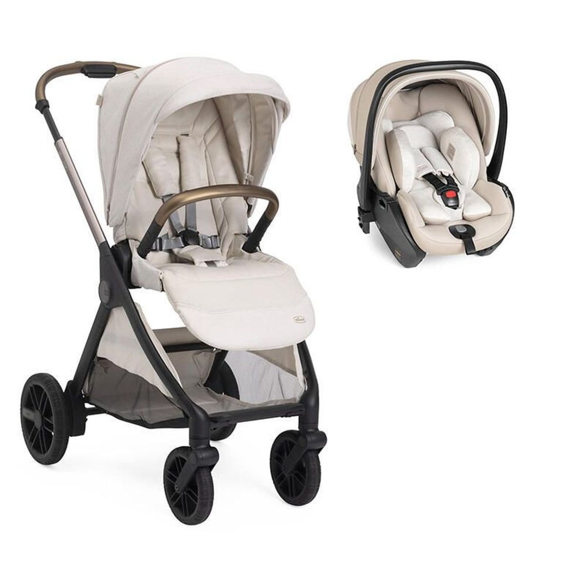 Poussette duo Bellagio 2 + siège auto First Seat Recline i-Size blanc, CHICCO