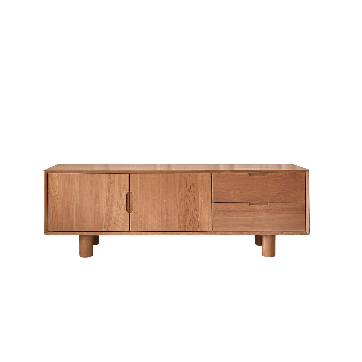 Meuble TV en teck massif 150 cm GUSTAVE naturel, BERAH GETAH