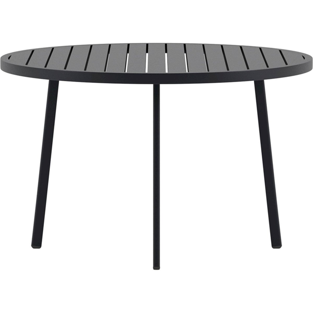 Table de jardin ronde aluminium GIARDINI noir, RECOLLECTION