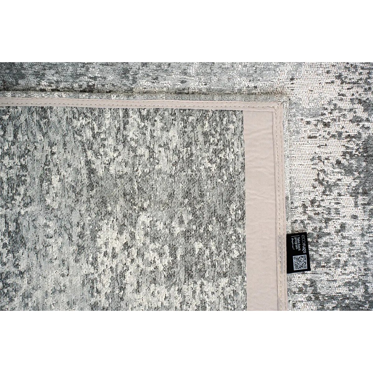 Tapis de salon et chambre tissé plat VIRGIN gris, NOVATREND