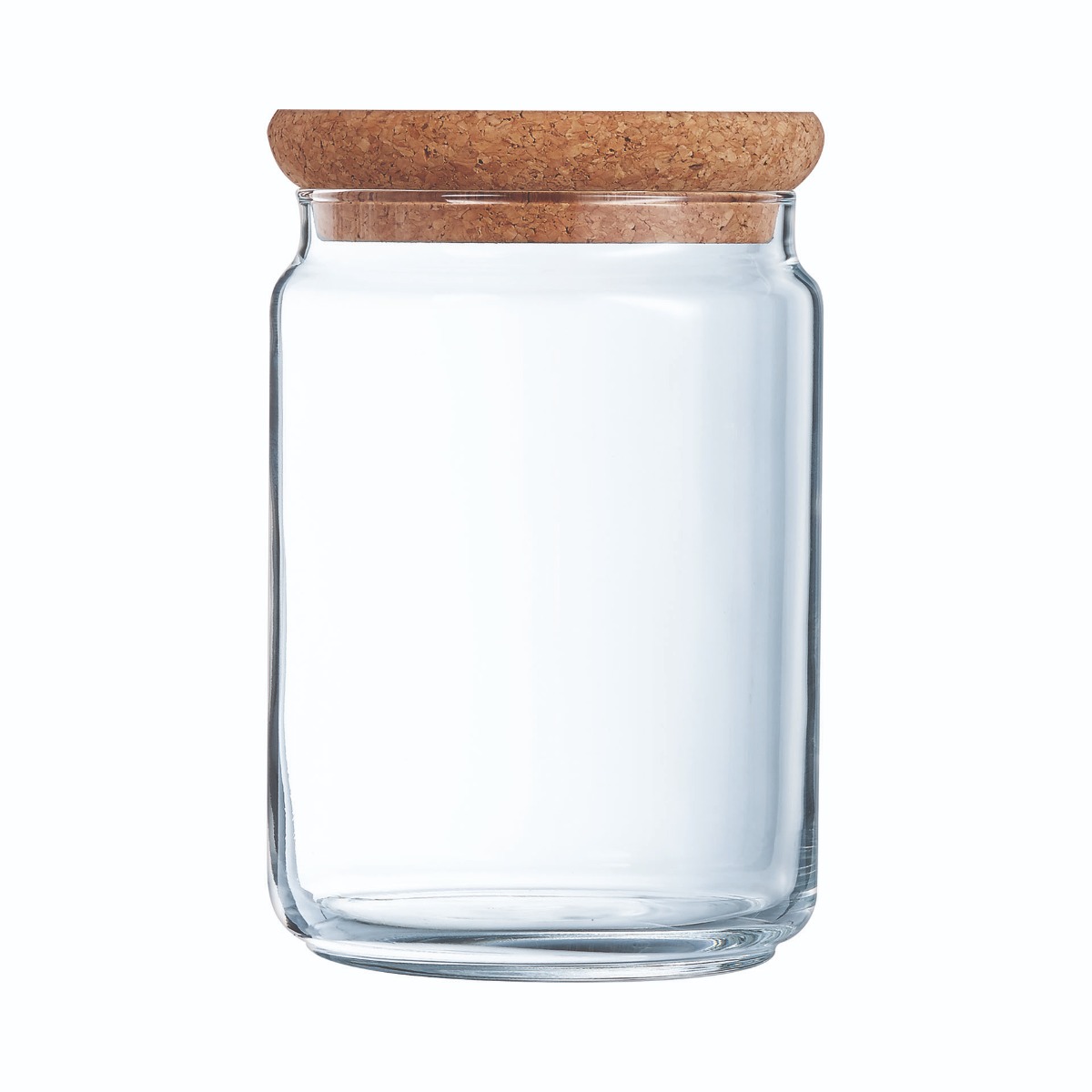2 pots en verre 1L et 0,5L -PURE JAR CORK transparent, LUMINARC