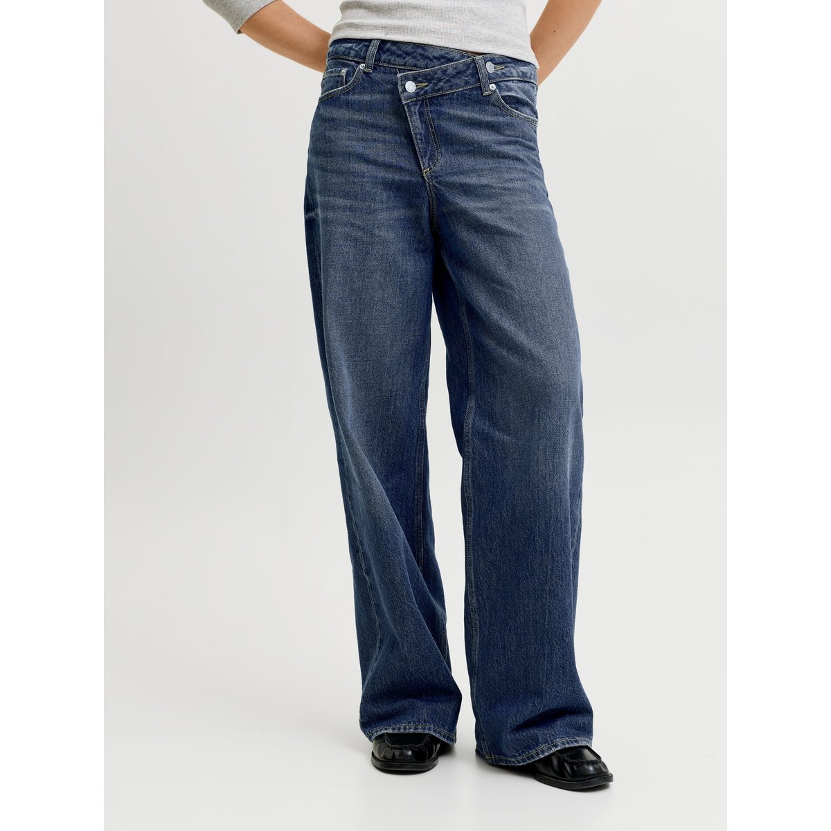 Jean À Coupe Large dark blue denim, JJXX