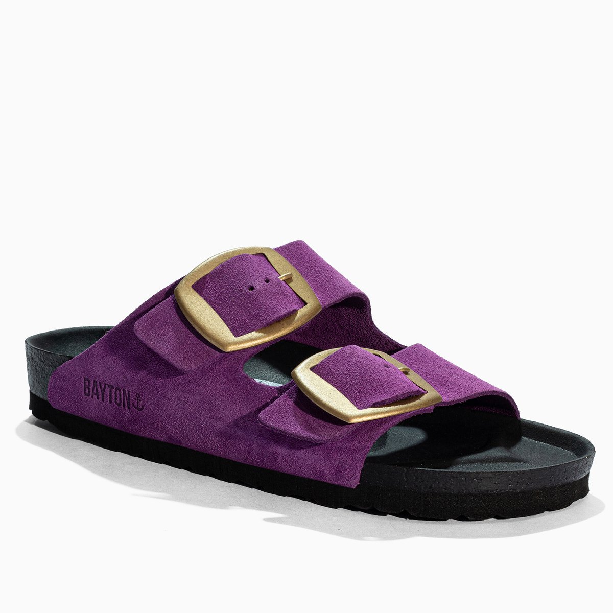 Sandales en cuir suedé ALICANTE violet, BAYTON