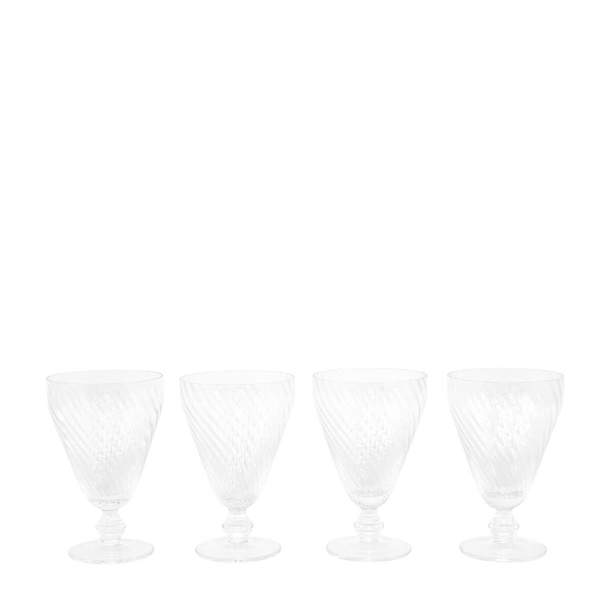 Set of 4 Vela Wine Glasses in Clear transparent, ÉDITÉ