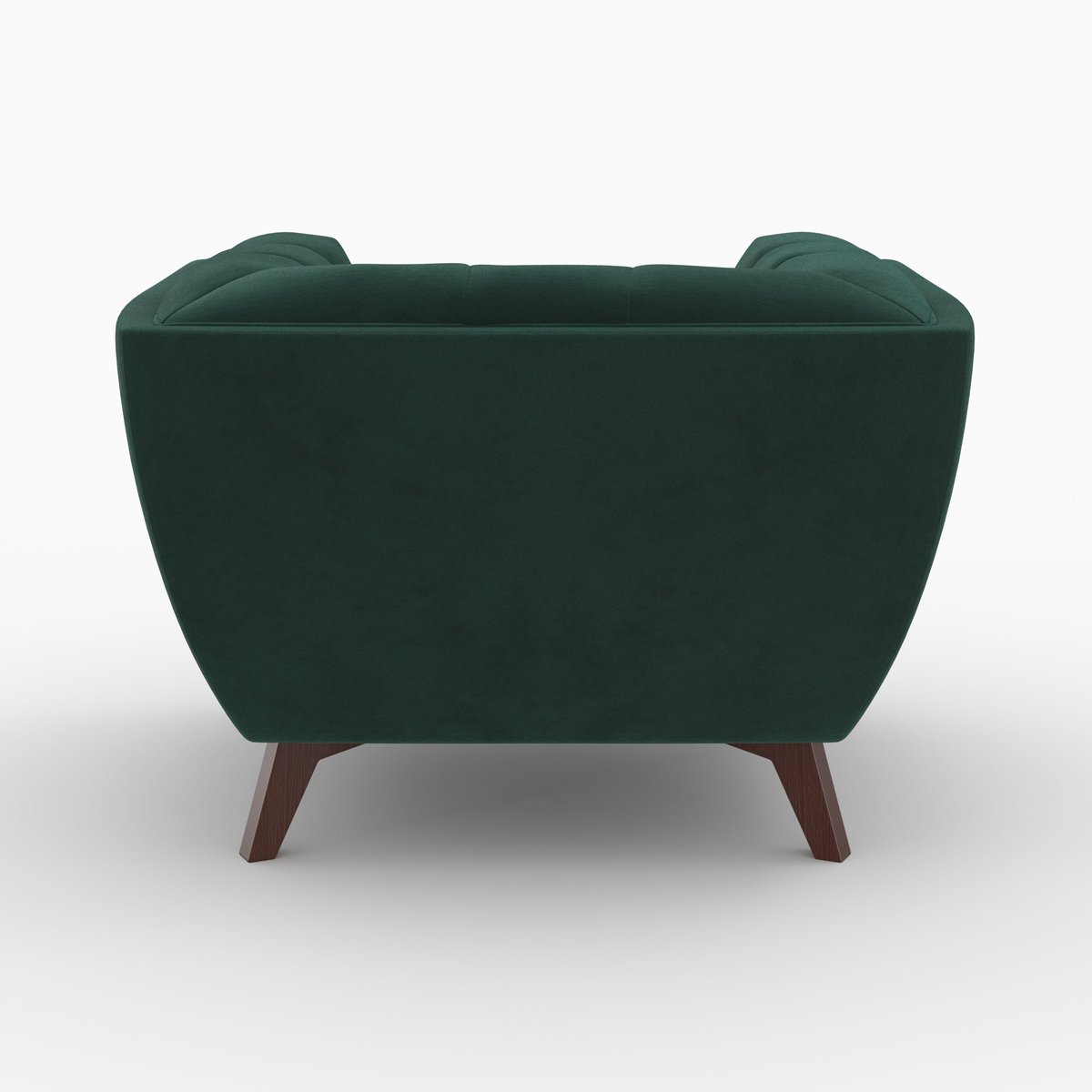 Ensemble canapé et fauteuil en velours 4 places - MONA vert sapin, MAISON PAVANE