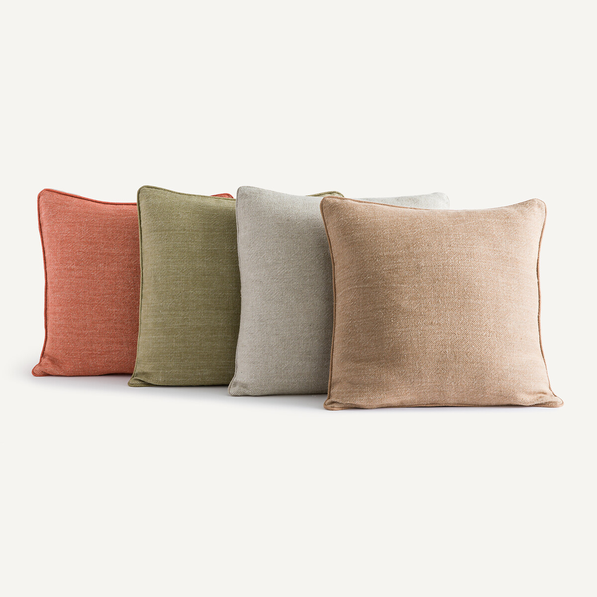 Housse de coussin lin, Serge terre brûlée, AM.PM
