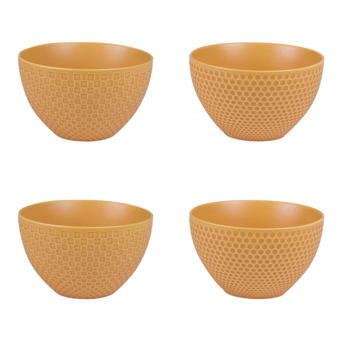 Coffret de 4 coupelles Snow 11,5 cm jaune, TABLE PASSION