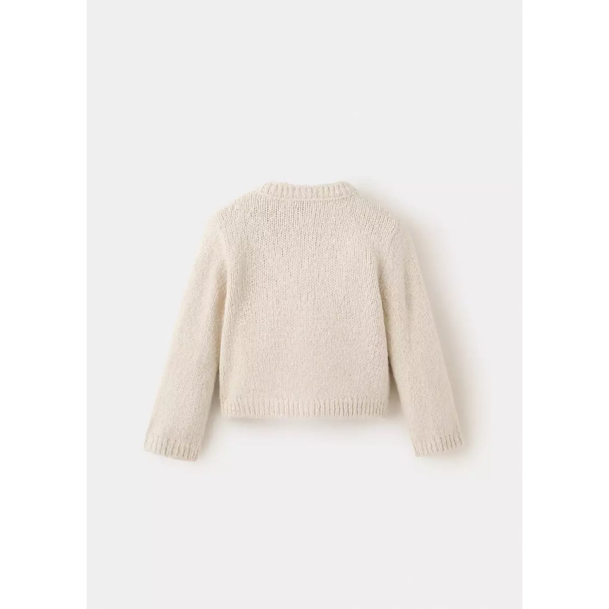 Cardigan maille fleurs ivoire, MANGO BABY
