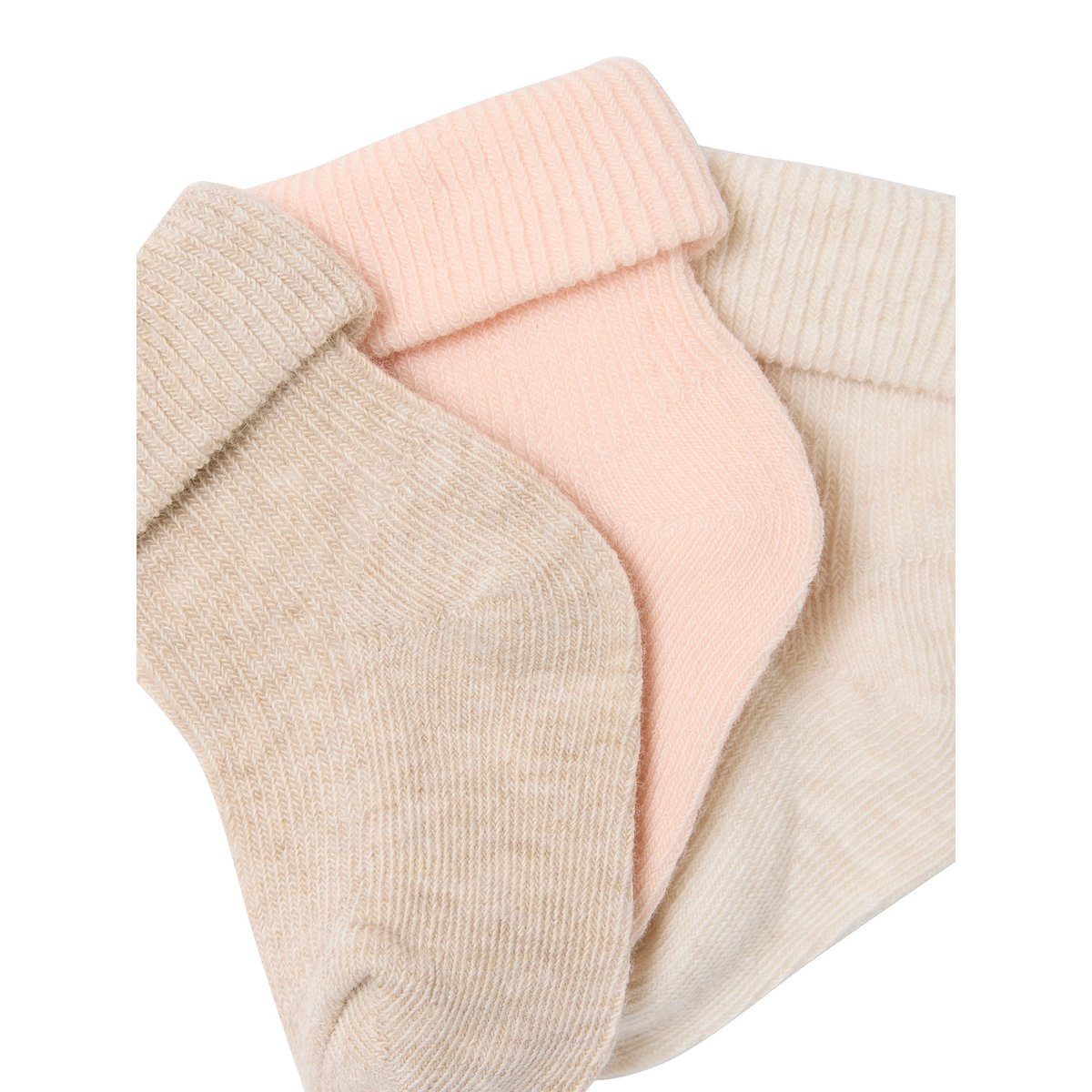 Lot de 3 paires de chaussettes bébé unies assorties, VERTBAUDET