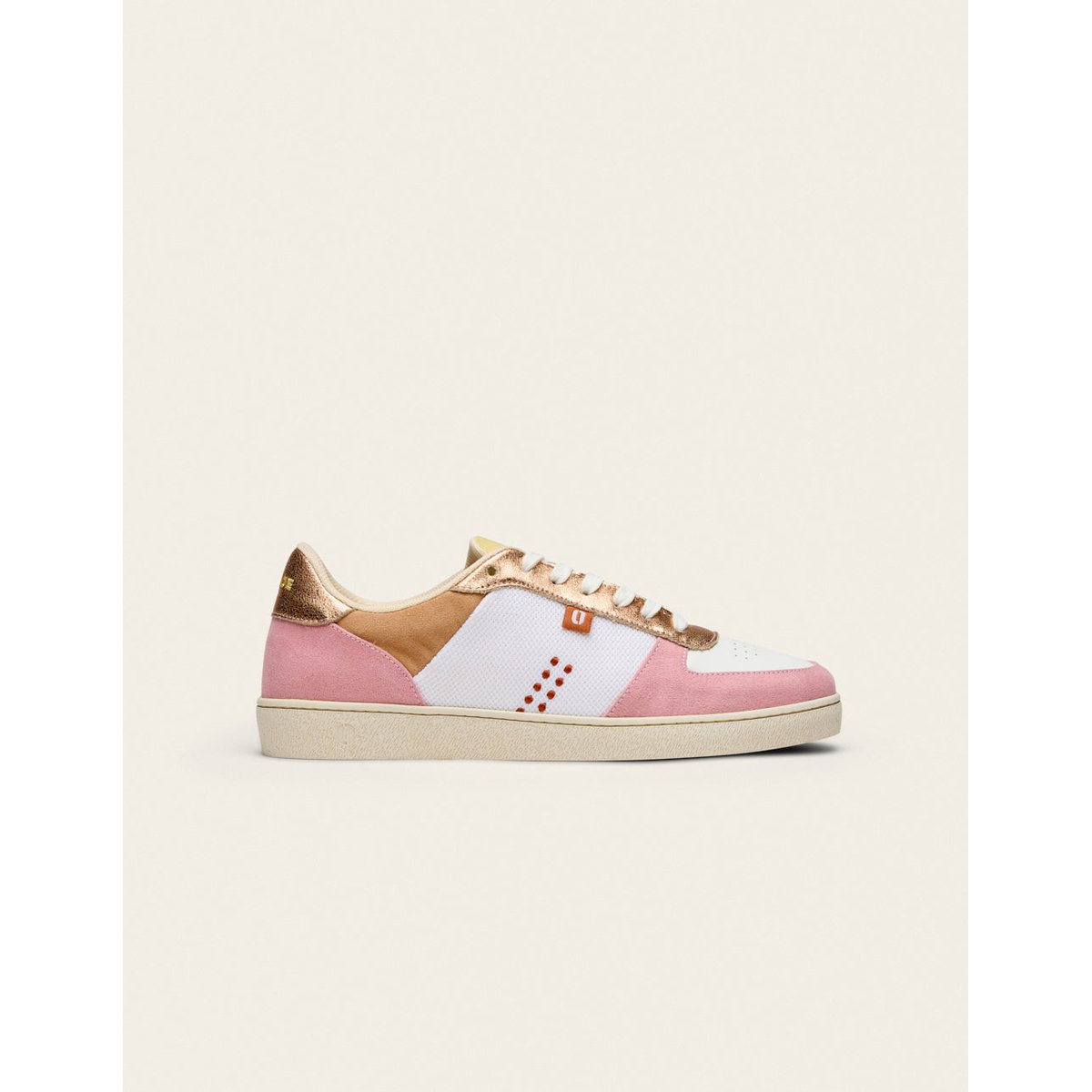 Baskets basses MARIE rose blanc, ODAJE