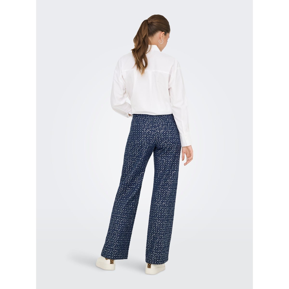 Pantalon À Jambe Large dark blue denim, ONLY