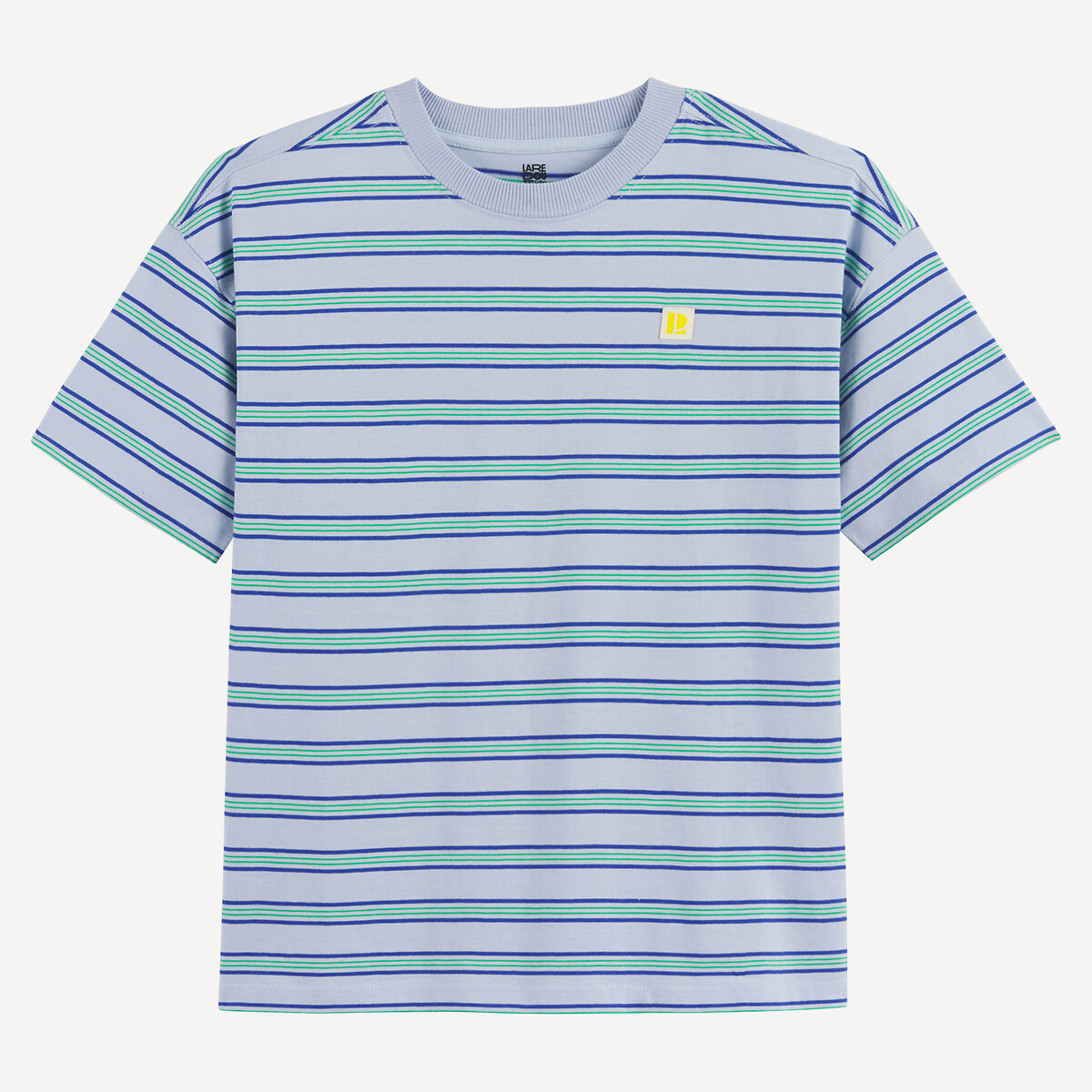 T-shirt oversize rayé, à col rond et manches courtes rayé, LA REDOUTE COLLECTIONS