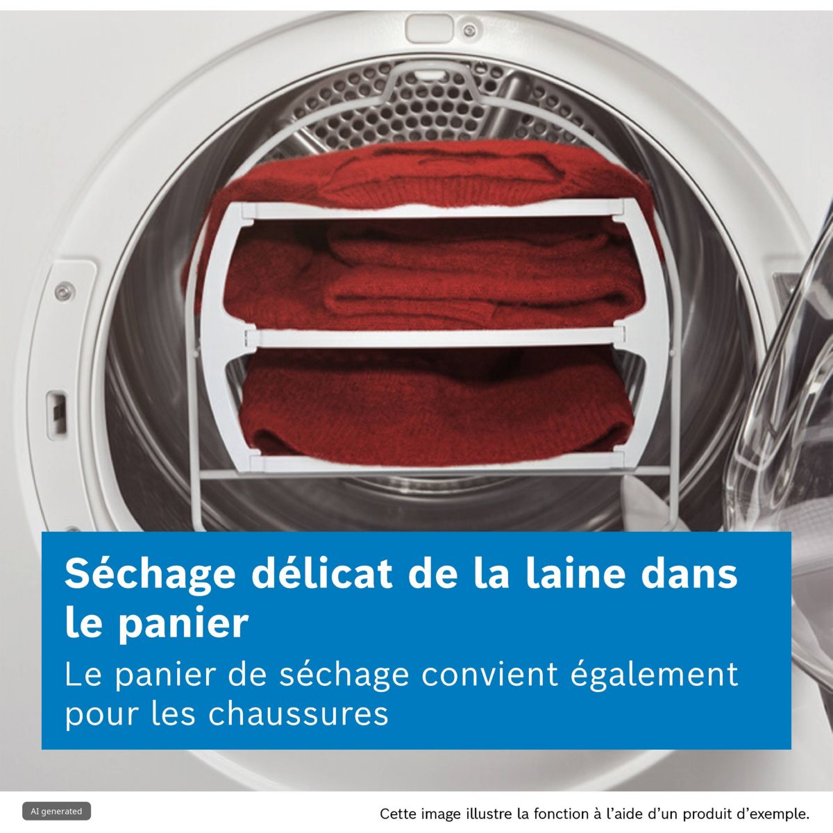 Sèche linge pompe à chaleur WQG1450BFR couleur unique, BOSCH