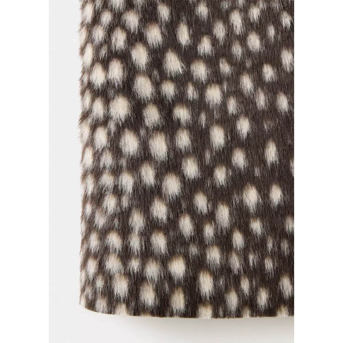Jupe Bambi finition brossée marron, MANGO