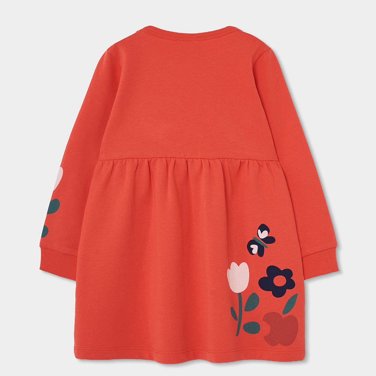 Robe fille en molleton imprimée fleurs multicolore, BOBOLI